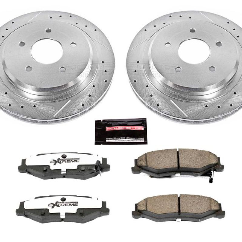 Power Stop 04-09 Cadillac XLR Rear Z26 Street Warrior Brake Kit-tuningsupply.com