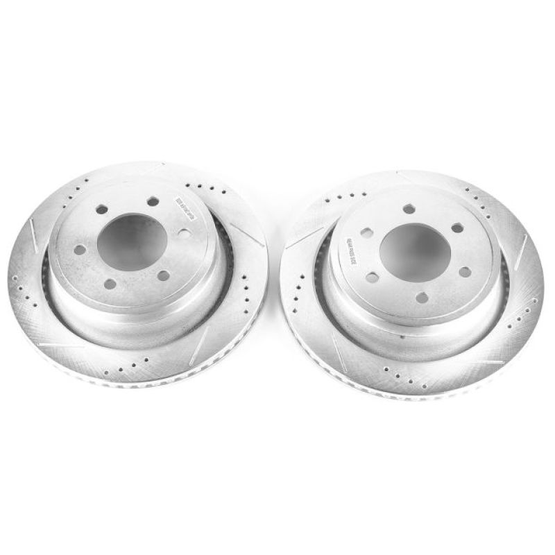 Power Stop 12-18 Ford F-150 Rear Evolution Drilled & Slotted Rotors - Pair-tuningsupply.com