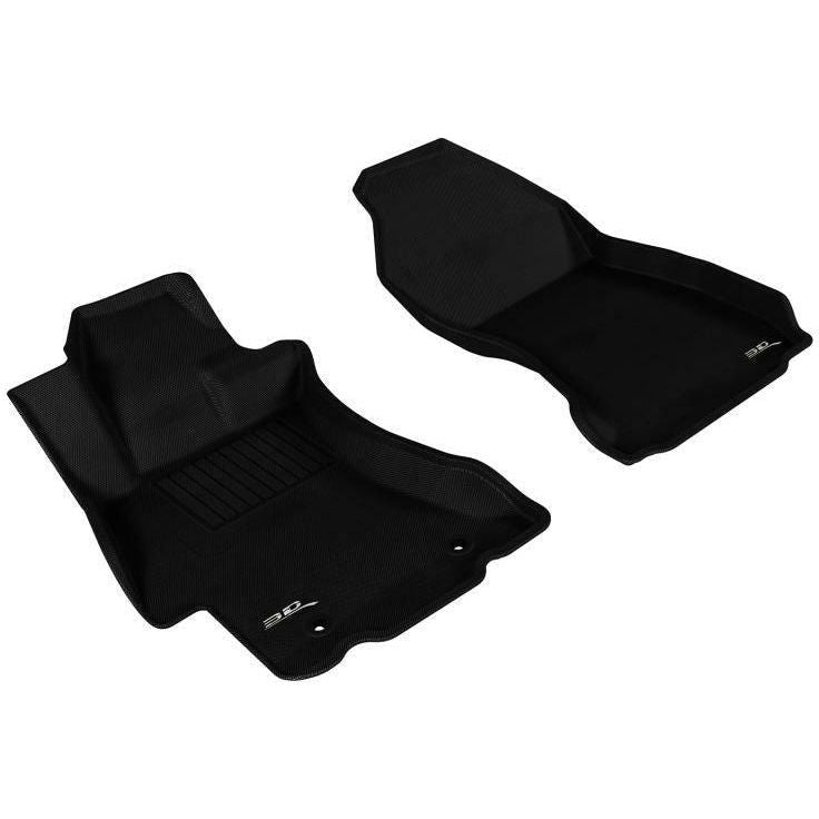 3D MAXpider 2012-2019 Subaru Impreza/XV Crosstrek/WRX/Sti Kagu 1st Row Floormat - Black-tuningsupply.com