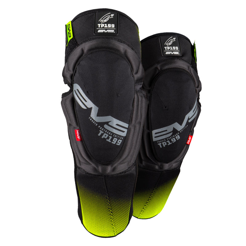 EVS TP199 Knee/Shin Guard Pair Black/Hi Viz - 2XL-tuningsupply.com