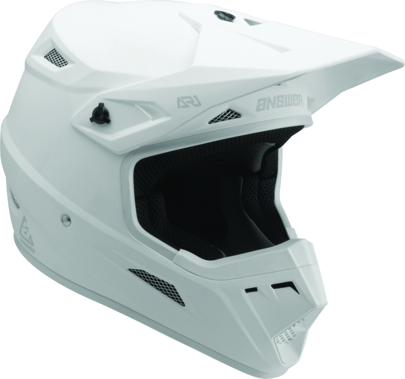 Answer AR1 Solid Helmet White Youth - Medium-tuningsupply.com