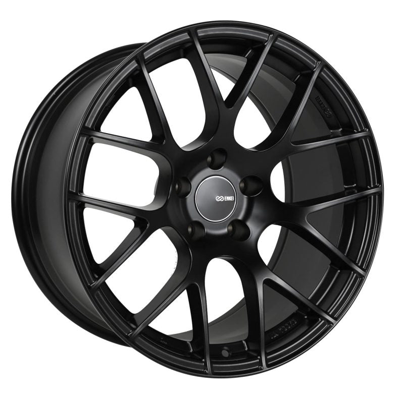 Enkei Raijin 18x8 45mm Offset 5x114.3 Bolt Pattern 72.6 Bore Dia Matte Black Wheel-tuningsupply.com