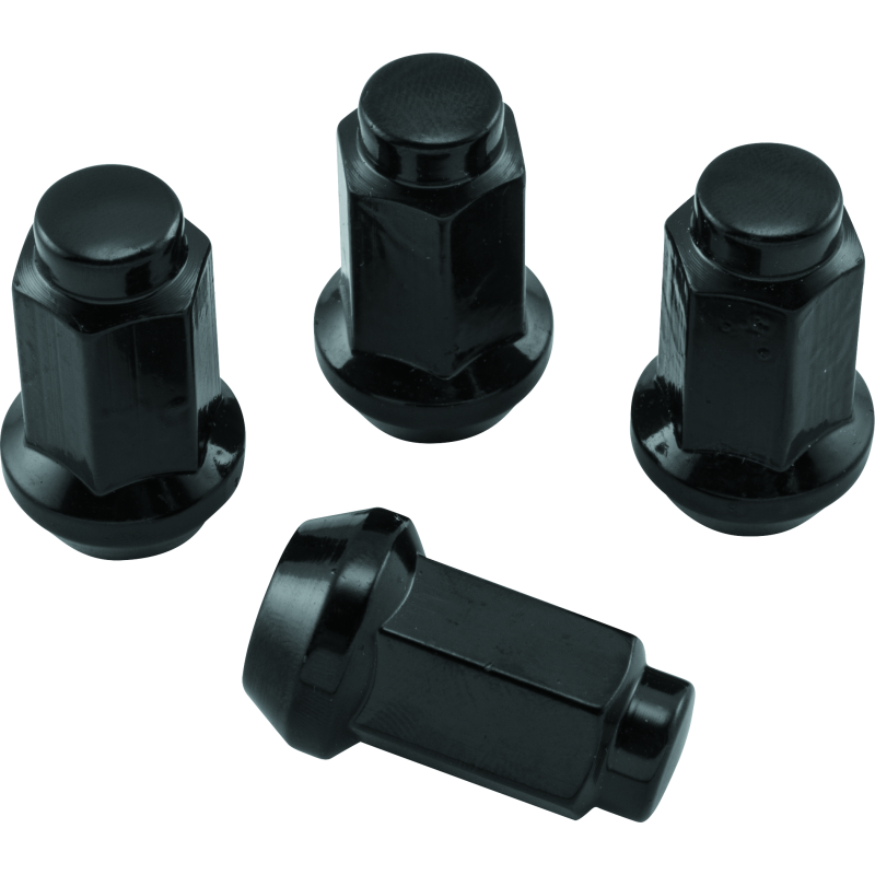 QuadBoss Lug Nuts 3/8in 24 - 14mm-Od - Black - Box of 4-tuningsupply.com