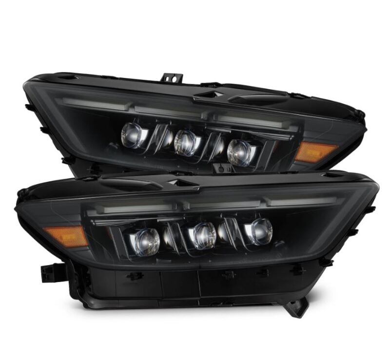 AlphaRex 15-17 Ford Mustang NOVA LED Proj Headlights Alpha Black w/Activ Light/Seq Signal/Switch DRL-tuningsupply.com