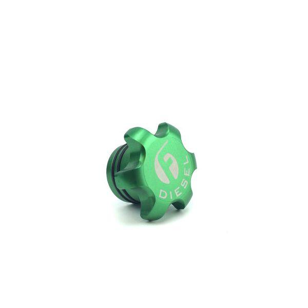 Fleece Performance 13-18 Dodge Cummins Green Anodized Billet Fuel Cap-tuningsupply.com