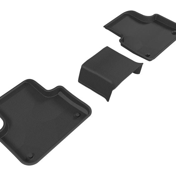 3D MAXpider 2017-2020 Audi Q7/Q8 Kagu 2nd Row Floormats - Black-tuningsupply.com