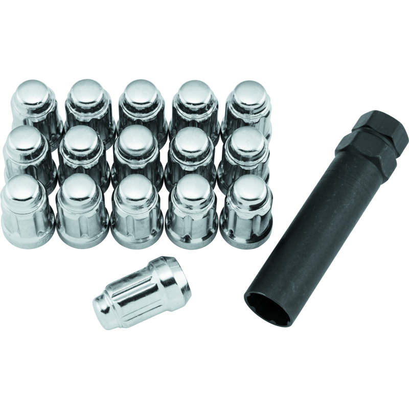 QuadBoss Spline Lug Nuts 12x1.5 - Silver-tuningsupply.com