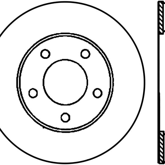 StopTech Power Slot 05-10 Mustang V6/4.0L / GT V8-4.6L Rear Right CRYO Rotor-Brake Rotors - Slotted-Stoptech-STO126.61087CSR-SMINKpower Performance Parts