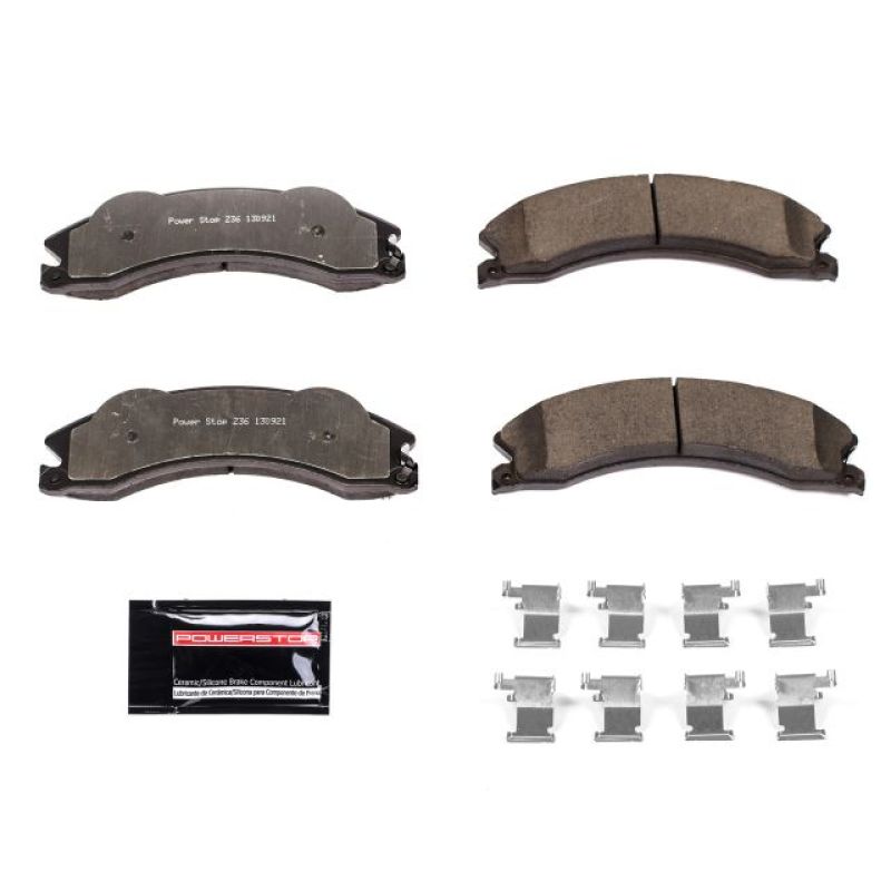 Power Stop 2011 Chevrolet Silverado 2500 HD Front or Rear Z36 Truck & Tow Brake Pads w/Hardware-tuningsupply.com