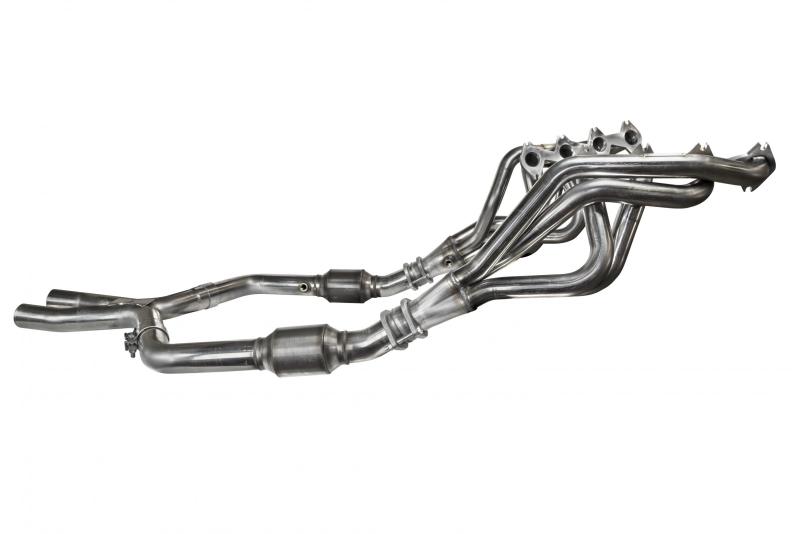 Kooks 05-10 Ford Mustang GT Manual 1 5/8in x 2 1/2in SS Long Tube Headers and OEM Catted SS X Pipe-tuningsupply.com