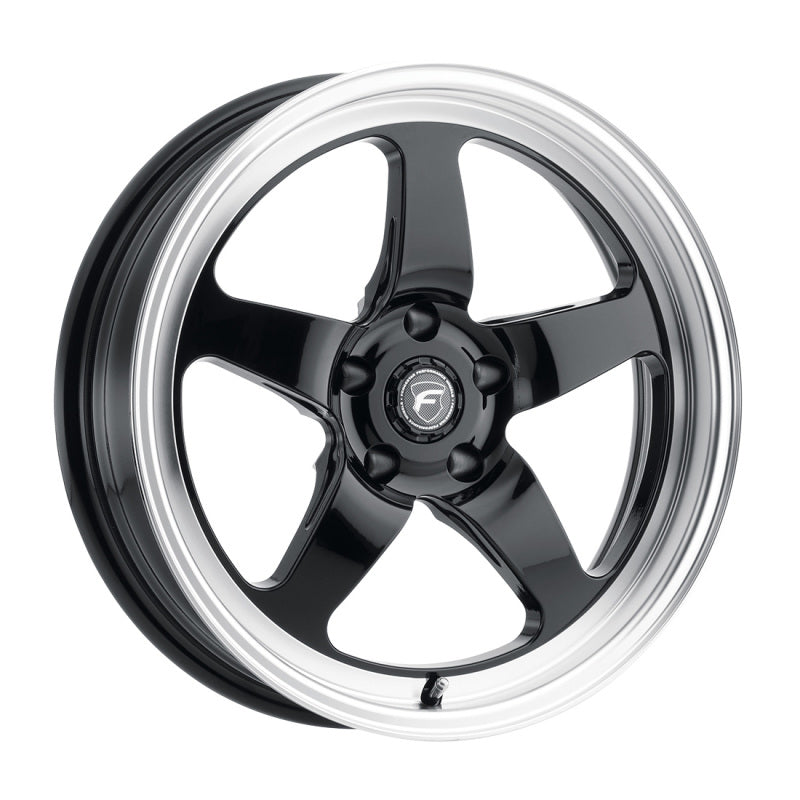 Forgestar D5 Drag 18x5.0 / 5x114.3 BP / ET-23 / 2.125in BS Gloss Black Wheel-tuningsupply.com