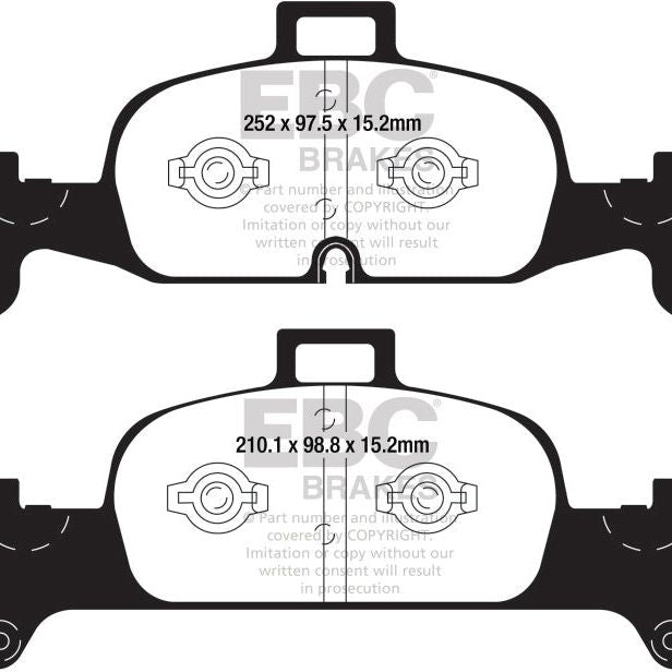 EBC 2018+ Audi A4 Allroad Quattro 2.0L Turbo Greenstuff Front Brake Pads-tuningsupply.com