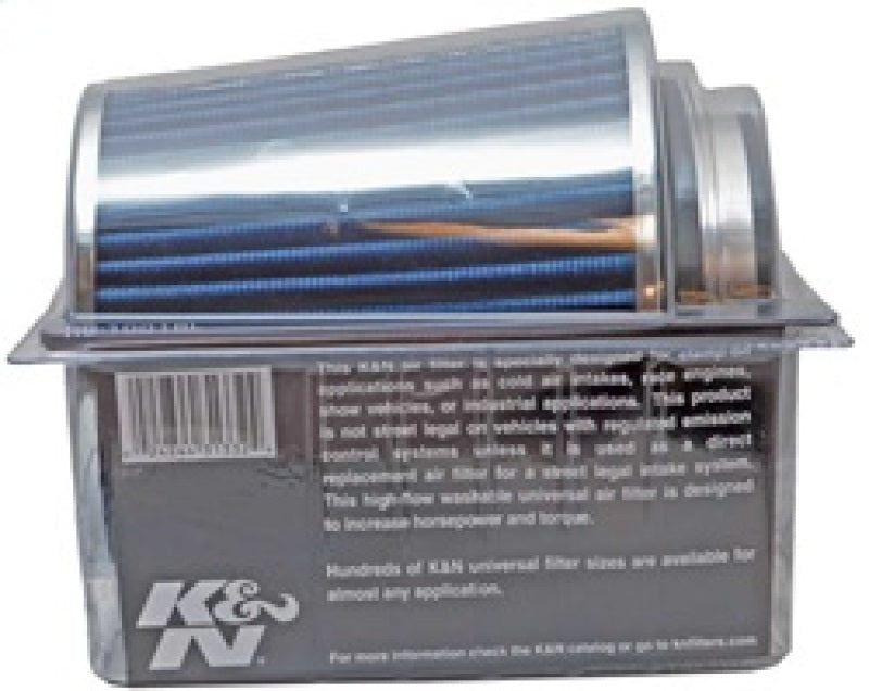 

K&N Engineering RG-1001BL - KNNRG-1001BL - K&N Universal Air Filter Chrome Round Tapered Blue - 4in Flange ID x 1.125in Flange Length x 5.5in H - Shipped in Europe - Tuningsupply.com
