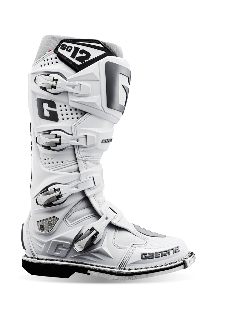 Gaerne SG12 Boot White Size - 13-tuningsupply.com