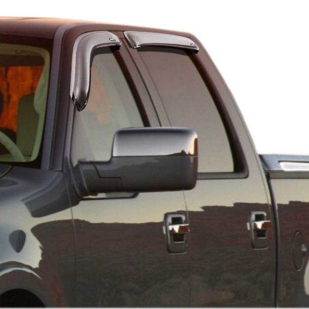 AVS 06-08 Lincoln Mark LT Ventvisor Outside Mount Front & Rear Window Deflectors 4pc - Chrome-tuningsupply.com