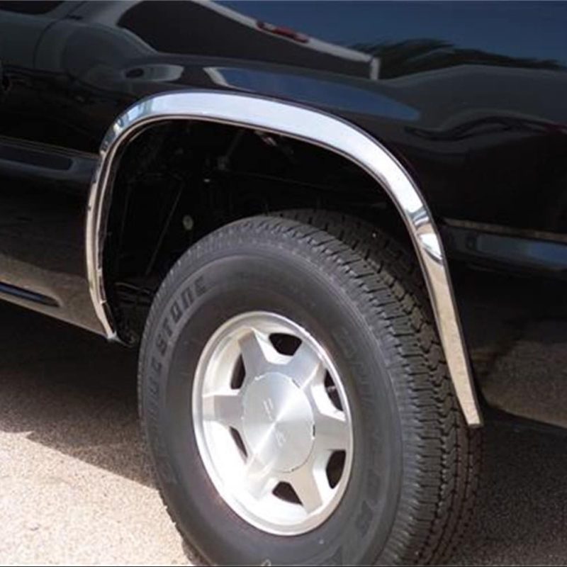 Putco 88-98 Chevrolet CK / Silverado (Incl Sportside) - Full w/o Flares Stainless Steel Fender Trim-tuningsupply.com