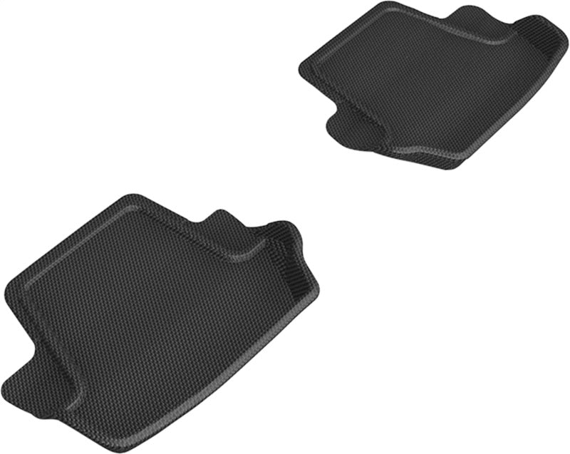 3D MAXpider 20-24 Porsche 911 Carrera/Convertible/S/4/4S (992) Kagu 2nd Row Floormat - Black-tuningsupply.com