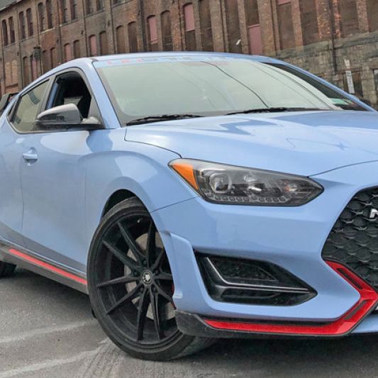 Rally Armor 19-22 Hyundai Veloster N Red UR Mud Flap w/ White Logo-Mud Flaps-Rally Armor-RALMF57-UR-RD/WH-SMINKpower Performance Parts