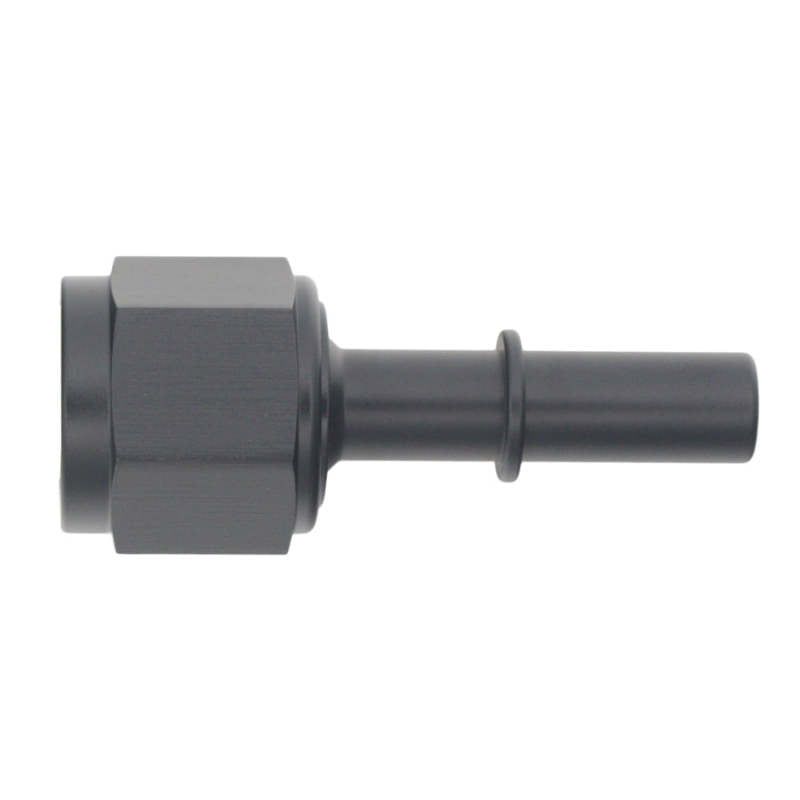 DeatschWerks 8AN Female Flare Swivel to 3/8in Male EFI Quick Disconnect - Anodized Matte Black-tuningsupply.com