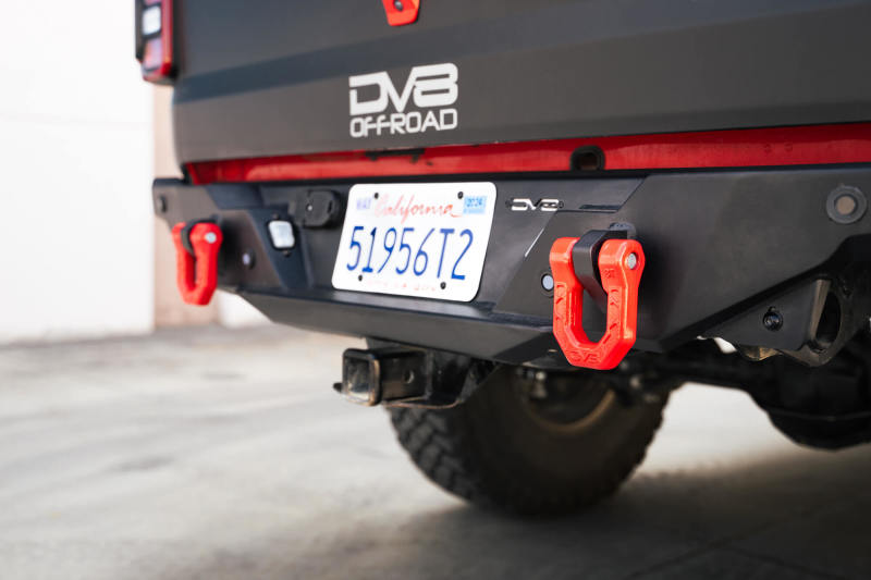 DV8 Offroad Elite Series D-Ring Shackles - Pair (Red)-tuningsupply.com