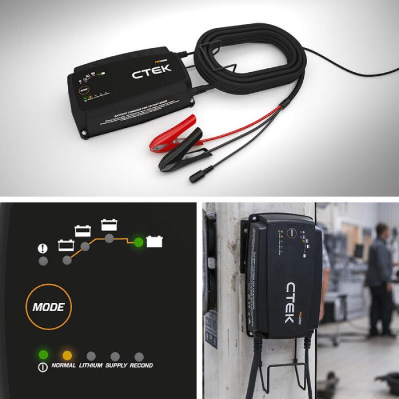 CTEK PRO25SE Battery Charger - 50-60 Hz - 12V - 19.6ft Extended Charging Cable-tuningsupply.com