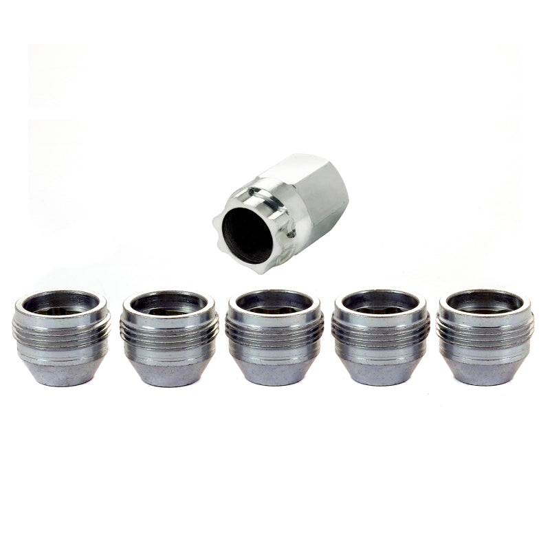

McGard 24519 - MCG24519 - McGard Wheel Lock Nut Set - 5pk. (Under Hub Cap / Cone Seat) M14X.5 / 22mm Hex / .893in. L. - Silver - Shipped in Europe - Tuningsupply.com
