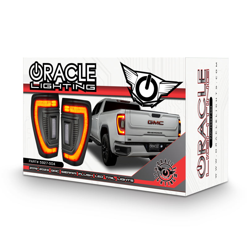 

ORACLE Lighting 5927-504-T - ORL5927-504-T - Oracle 19-23 GMC Sierra Black Series Flush Style LED Tail Lights - Factory Halogen - Shipped in Europe - Tuningsupply.com
