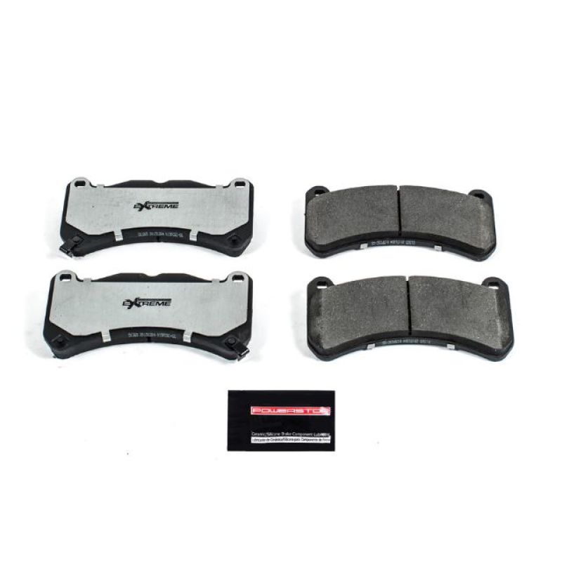 Power Stop 13-14 Ford Mustang Front Z26 Extreme Street Brake Pads w/Hardware-tuningsupply.com