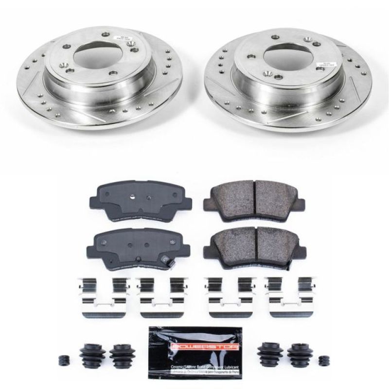 Power Stop 12-17 Hyundai Veloster Rear Z23 Evolution Sport Brake Kit-tuningsupply.com