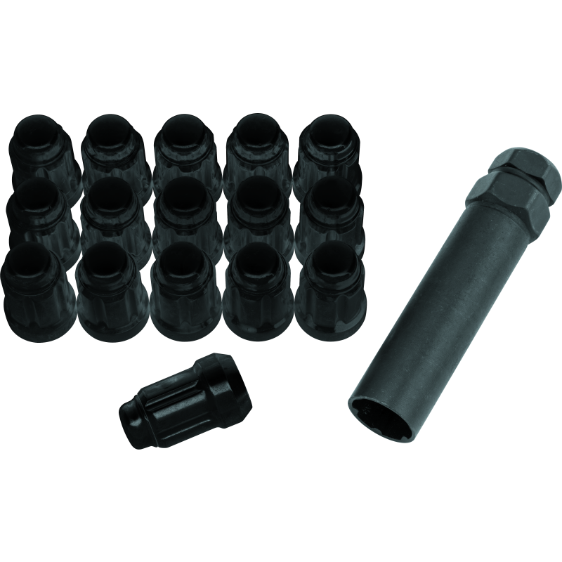 QuadBoss Spline Lug Nuts 12x1.25 - Black-tuningsupply.com