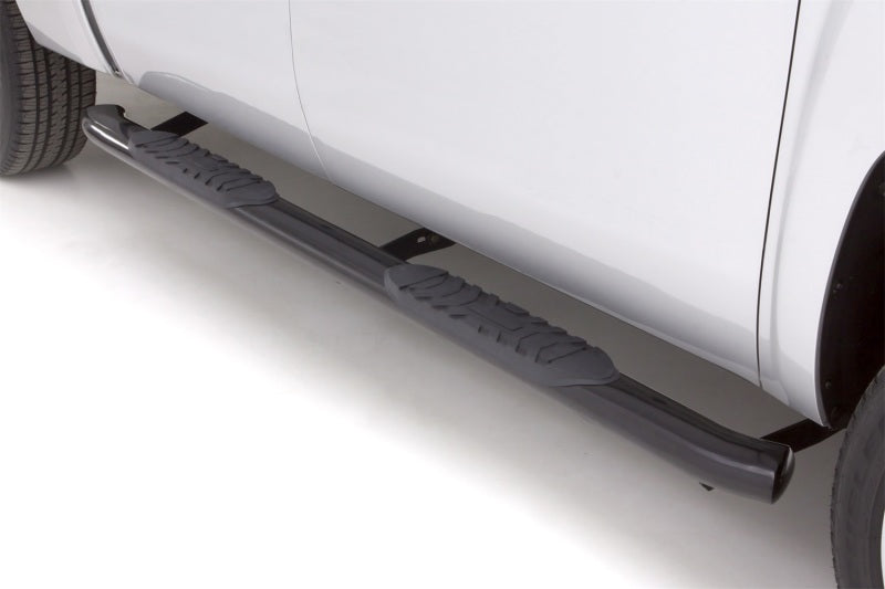 Lund 07-17 Toyota Tundra Access Cab 5in. Oval Curved Steel Nerf Bars - Black-tuningsupply.com