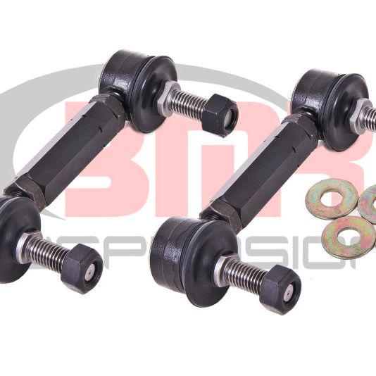 BMR 15-17 S550 Mustang Rear Sway Bar End Link Kit - Black-tuningsupply.com