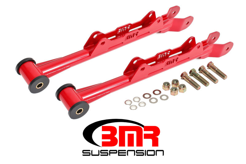 BMR 10-15 5th Gen Camaro Chrome Moly Non-Adj. Rear Lower Control Arms (Delrin) - Red-tuningsupply.com