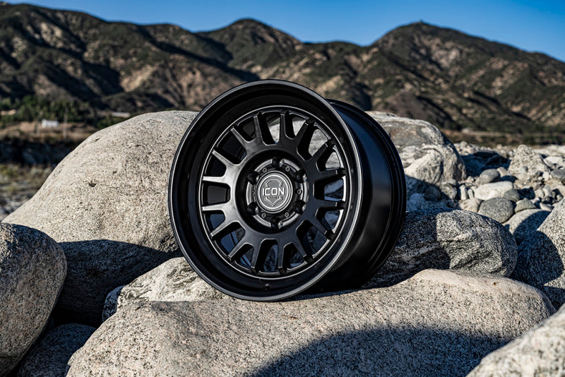

ICON 8217859057SB - ICO8217859057SB - ICON Anza 17x8.5 6x5.5 25mm Offset 5.75in BS 95.1mm Hub Bore Satin Black Wheel - Shipped in Europe - Tuningsupply.com
