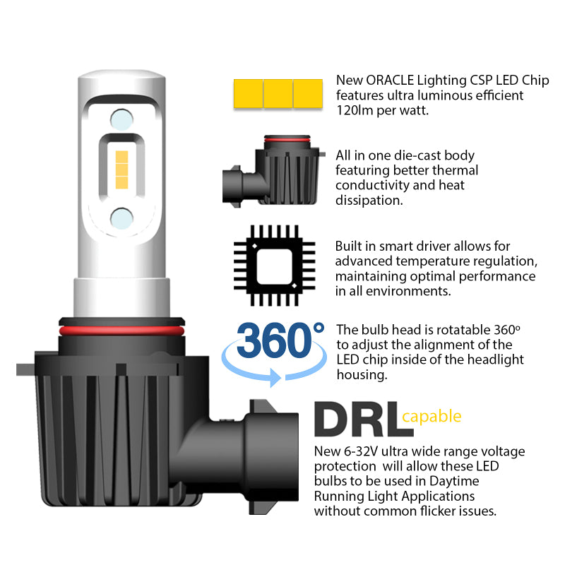 

ORACLE Lighting V5236-001 - ORLV5236-001 - Oracle H13 - VSeries LED Headlight Bulb Conversion Kit - 6000K - Shipped in Europe - Tuningsupply.com
