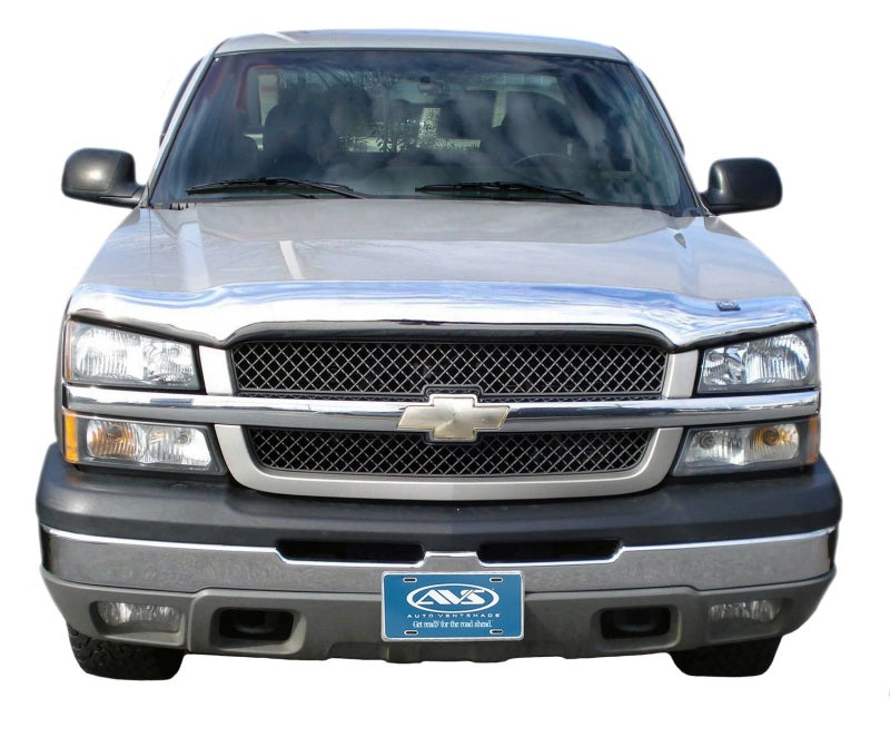 AVS 03-06 Chevy Avalanche (w/o Body Hardware) High Profile Hood Shield - Chrome-tuningsupply.com