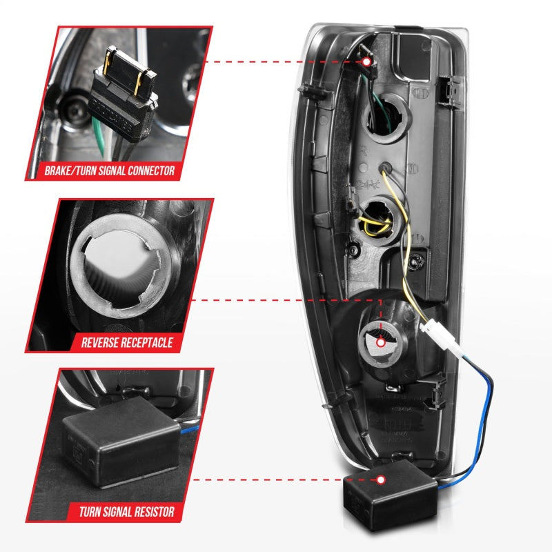 

ANZO 311382 - ANZ311382 - ANZO 2004-2012 Chevrolet Colorado/ GMC Canyon LED Tail Lights w/ Light Bar Black Housing - Shipped in Europe - Tuningsupply.com
