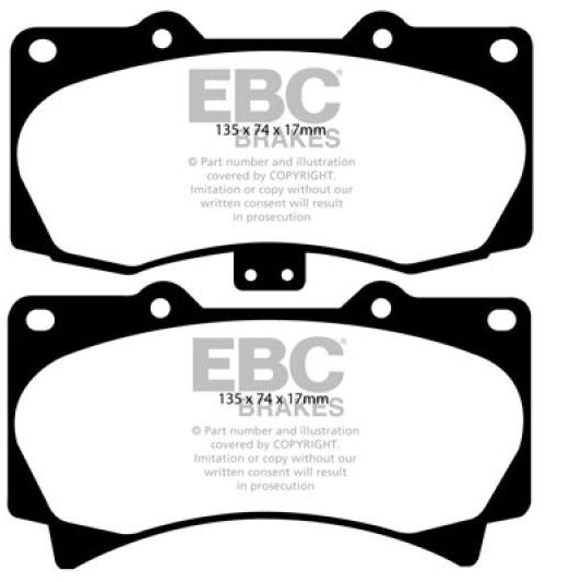 EBC 05-07 Hummer H3 3.5 Yellowstuff Front Brake Pads-tuningsupply.com