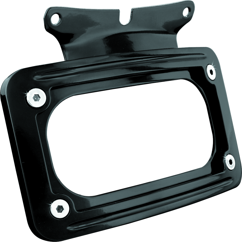 Kuryakyn Curved License Plate Mount Black-tuningsupply.com