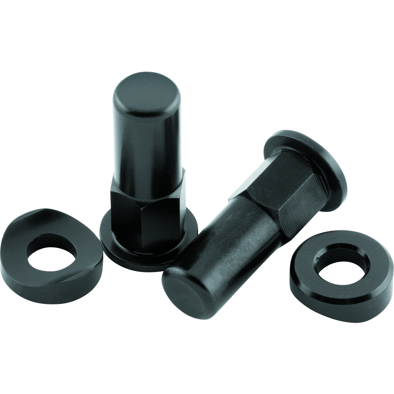 BikeMaster Rim Lock Nuts (Pair) T6 Aluminum/Black-tuningsupply.com