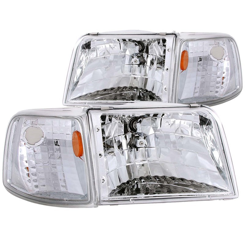 

ANZO 111119 - ANZ111119 - ANZO 1993-1997 Ford Ranger Crystal Headlights Chrome w/ Corner Lights 2pc - Shipped in Europe - Tuningsupply.com
