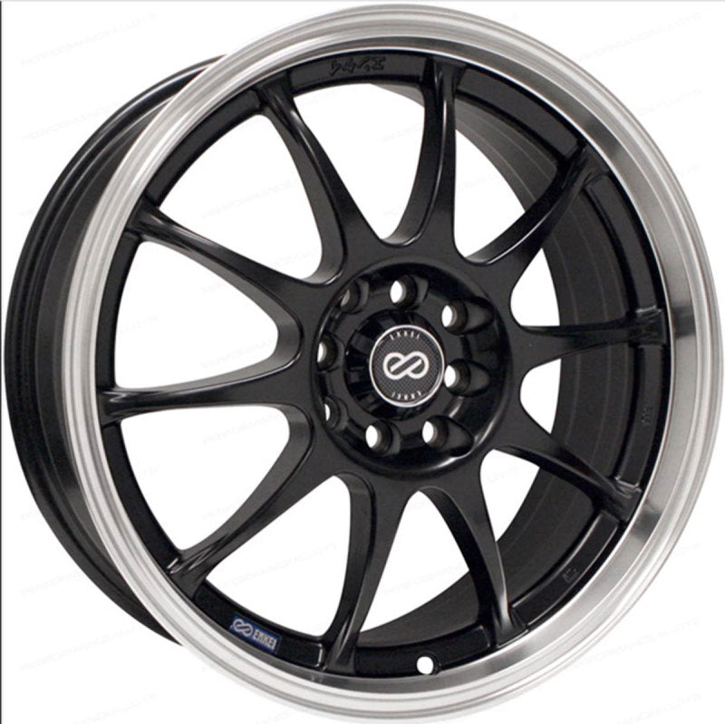

Enkei 409-565-11BK - ENK409-565-11BK - Enkei J10 15x6.5 4x100/108 38mm Offset 72.6mm Bore Dia Matte Black w/ Machined Lip Wheel - Shipped in Europe - Tuningsupply.com
