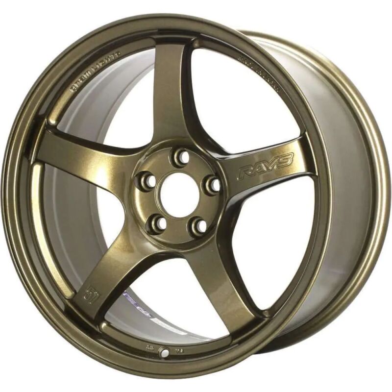 Gram Lights 57DR 18x9.5 +38 5-100 Almite Gold Wheel-tuningsupply.com