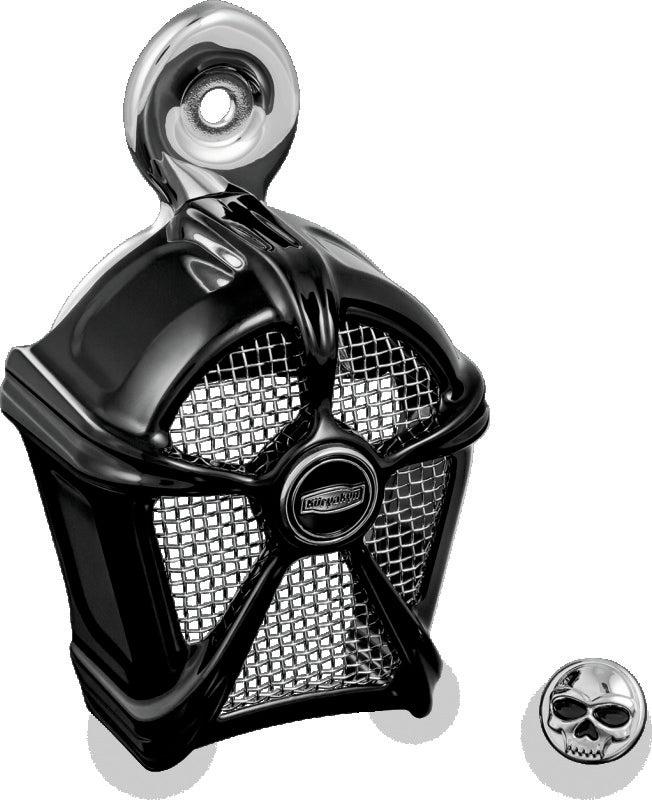 Kuryakyn Mach 2 Horn Cover Black With Chrome Mesh-tuningsupply.com