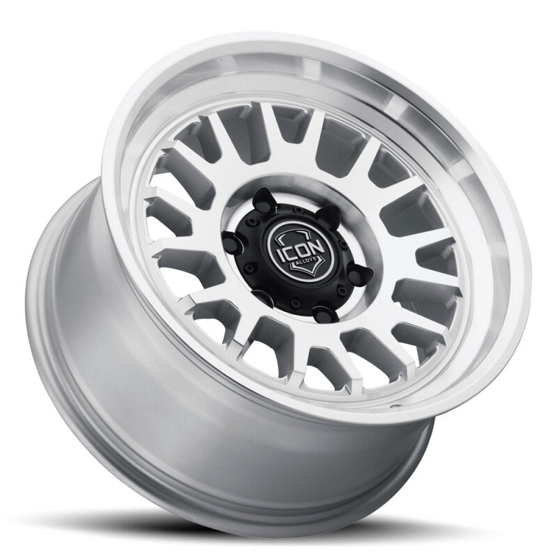 

ICON 8217855557SM - ICO8217855557SM - ICON Anza 17x8.5 5x150 25mm Offset 5.75in BS Silver Machined Wheel - Shipped in Europe - Tuningsupply.com
