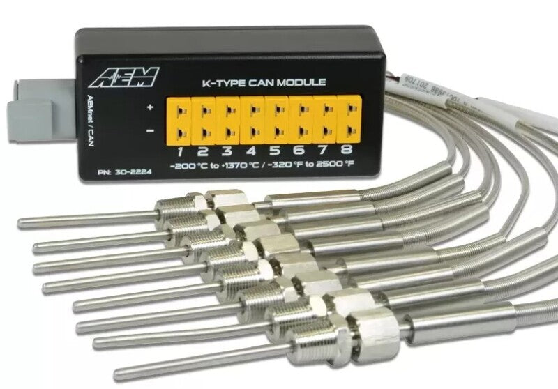 AEM 8 Channel K-Type Thermocouple EGT CAN Module-tuningsupply.com