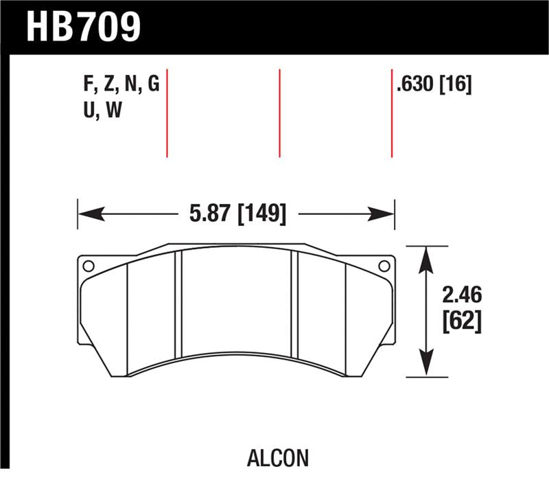 

Hawk Performance HB709U.630 - HAWKHB709U.630 - Hawk Performance Alcon Mono 6, Model 4497 DTC-70 Race Brake Pads - Shipped in Europe - Tuningsupply.com
