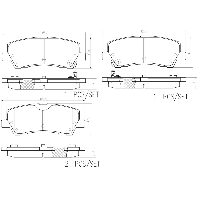 

Brembo OE P24232N - BREP24232N - Brembo 15-18 Ford Mustang Rear NAO Brake Pad - Shipped in Europe - Tuningsupply.com
