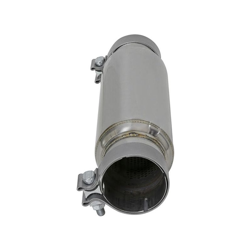 aFe MACH Force-Xp 409 SS Resonator 3in. Inlet/Outlet / 4in. Diameter / 12in. Body / 16in. Length-tuningsupply.com