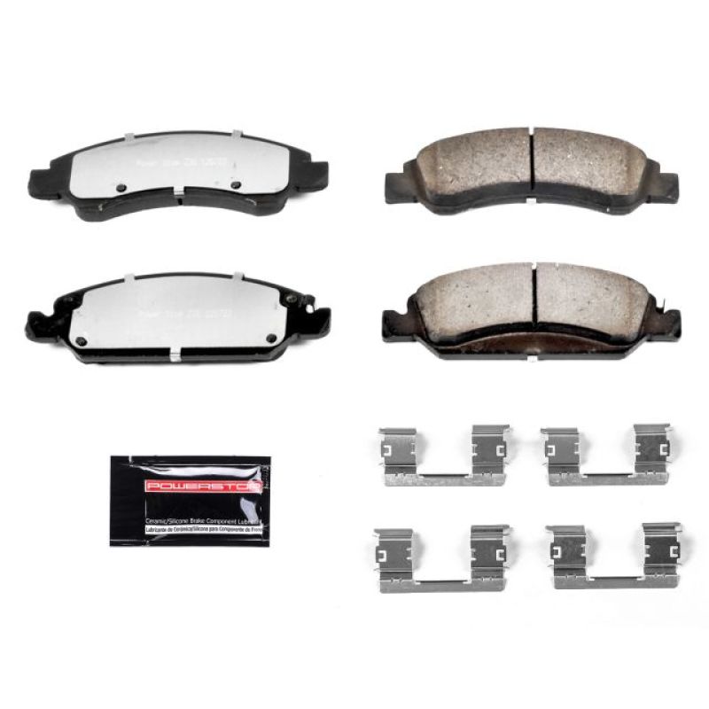 Power Stop 06-18 Chevrolet Silverado 1500 Front Z36 Truck & Tow Brake Pads w/Hardware-tuningsupply.com